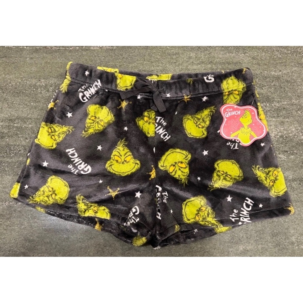 BRAND NEW (w/out tag) The Grinch Dark Grey Fleece Large Shorts Size Large
